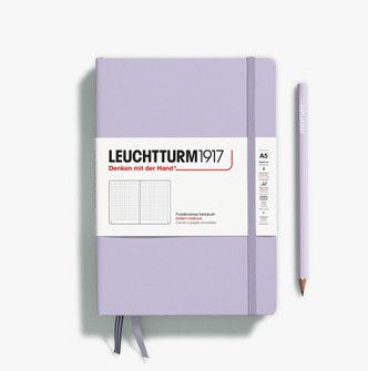 Leuchtturm Hard Cover Notebook- A5- Liliac, Dotted