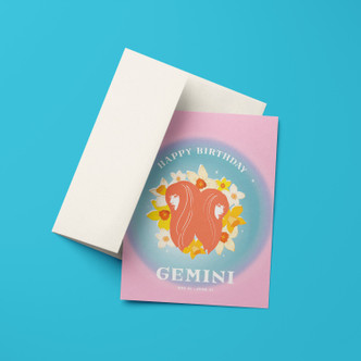 Zodiac Birthday: GEMINI Greeting Card