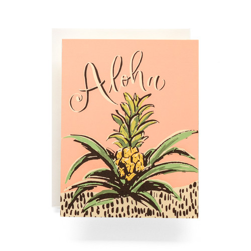 Aloha Pineapple Greeting Card