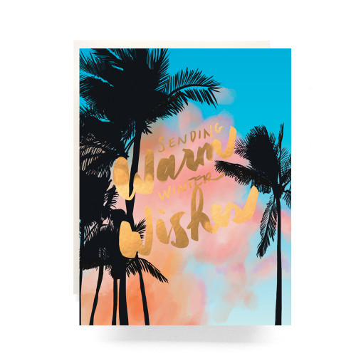 Palms Warm Wishes Greeting Card