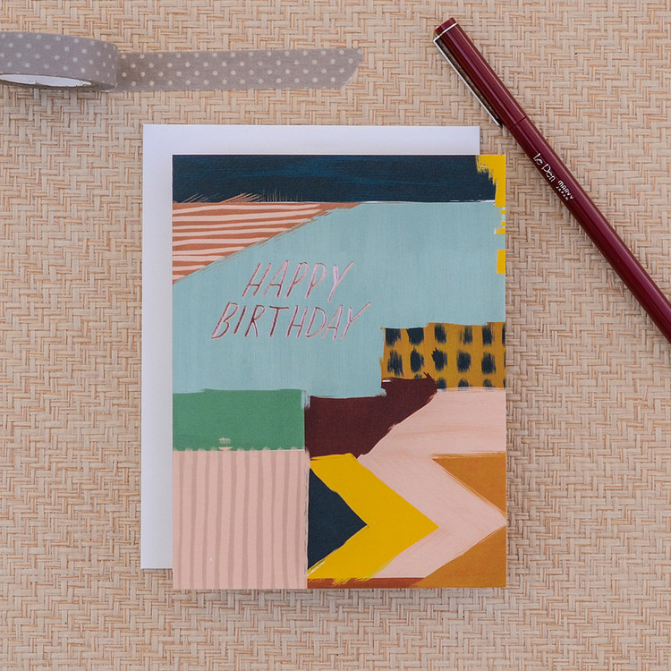 Abstract Birthday Greeting Card