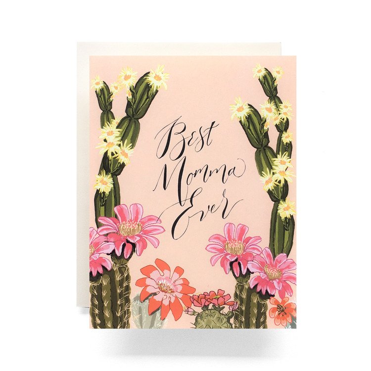 Cactus Bloom Mom Greeting Card