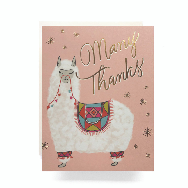 Alpaca Thanks Greeting Card