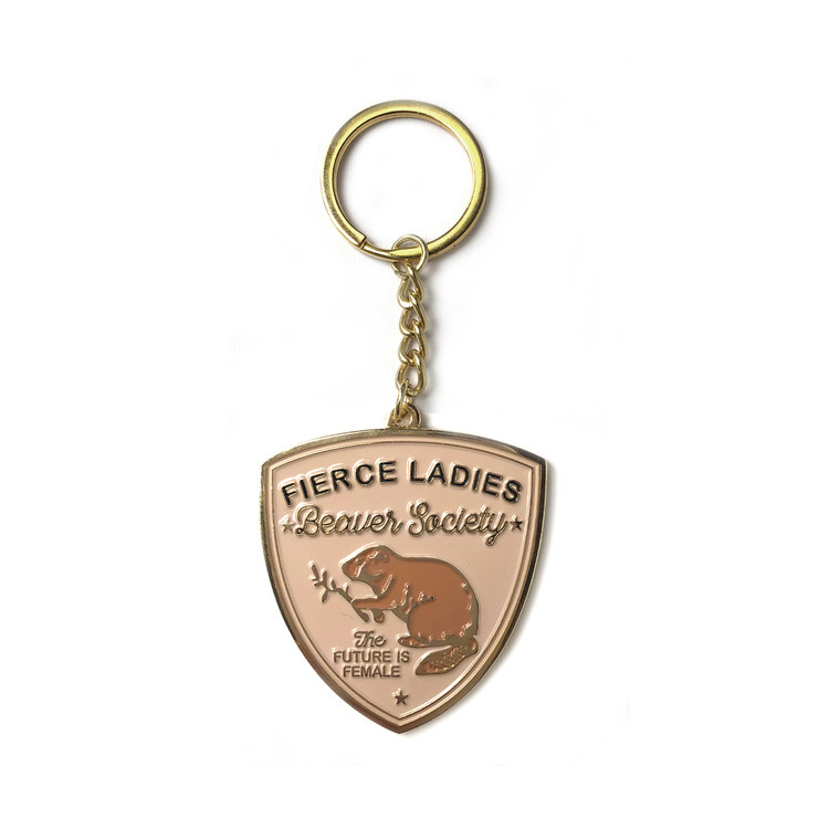 Beaver Society Enamel Keychain