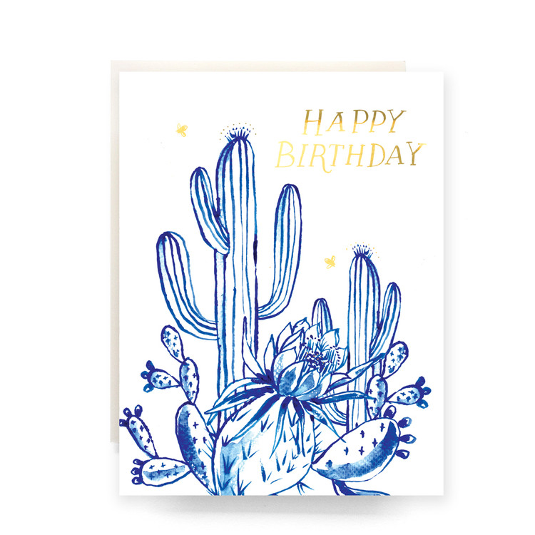 Cactus Garden Birthday Greeting Card