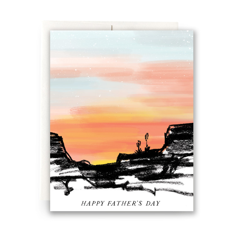 Desert Sunset Father's Day Greeting Card