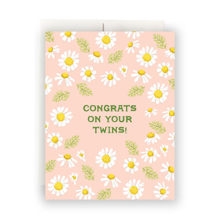 Daisies Twins Greeting Card