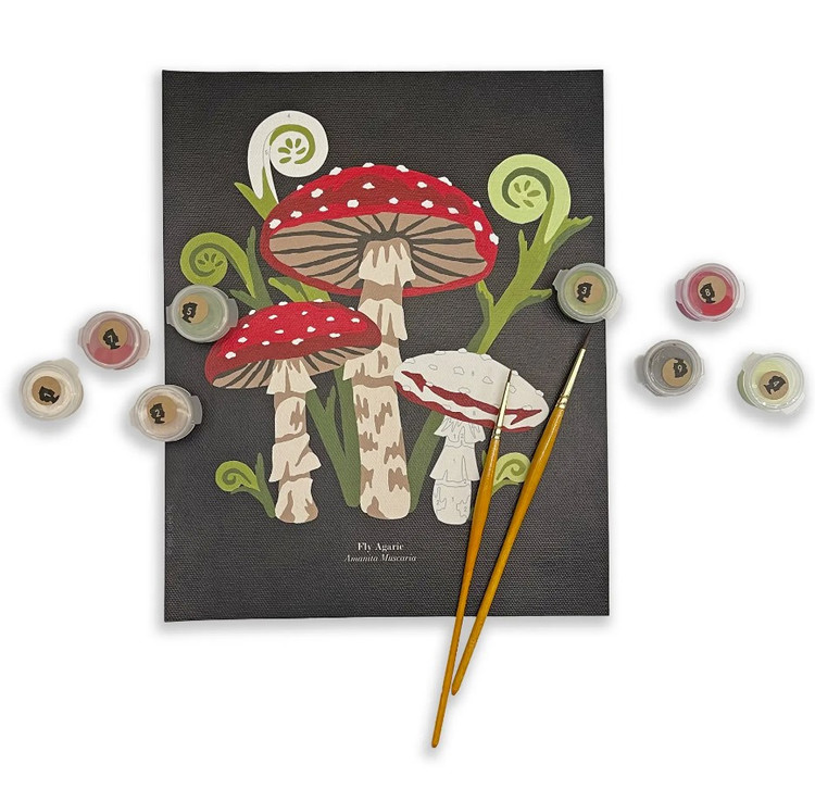 Elle Cree Fly Agaric Mushrooms Paint-by-Number Kit