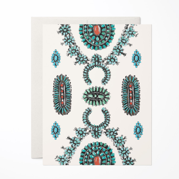 Blank Card: Turquoise Jewelry