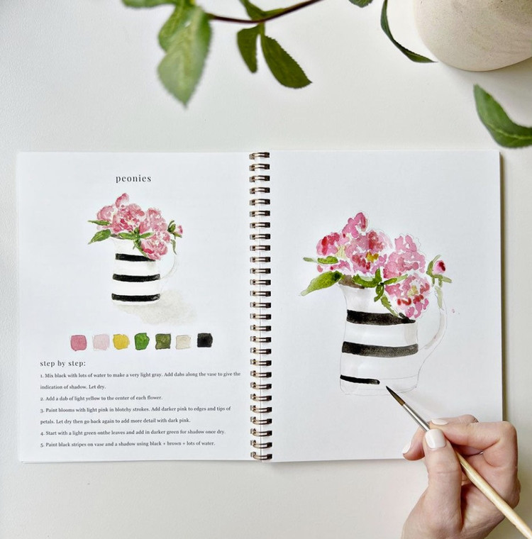 emily lex Watercolor Workbook Bouquets