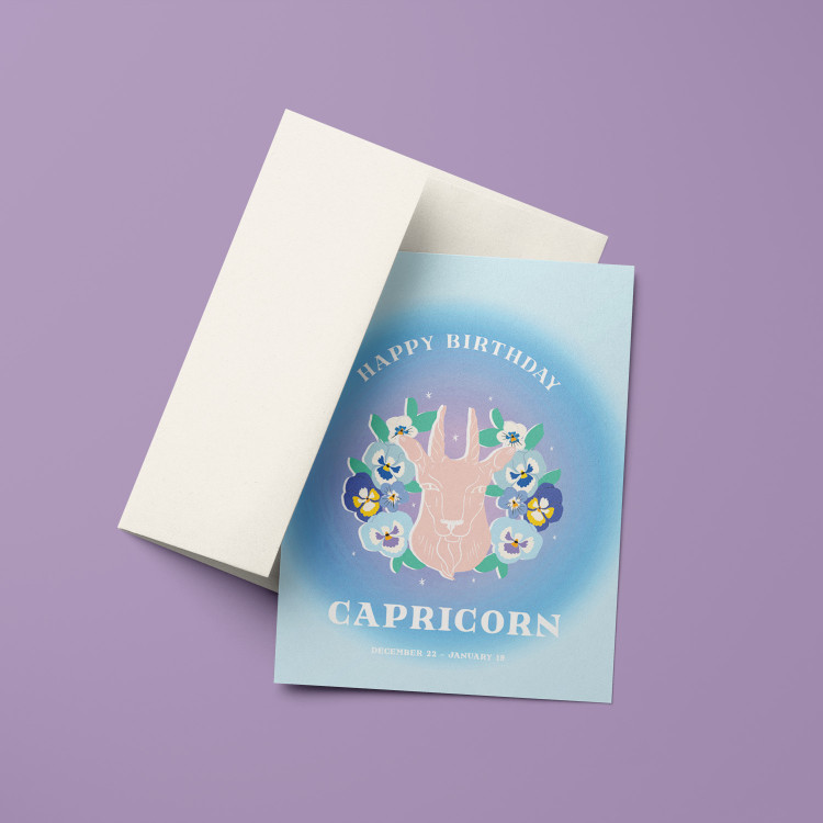 Zodiac Birthday: CAPRICORN Greeting Card