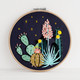 Antiquaria Night Cactus Embroidery Kit, 6 inch