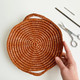 Flax & Twine DIY Skye Linen Basket Kit- Rust
