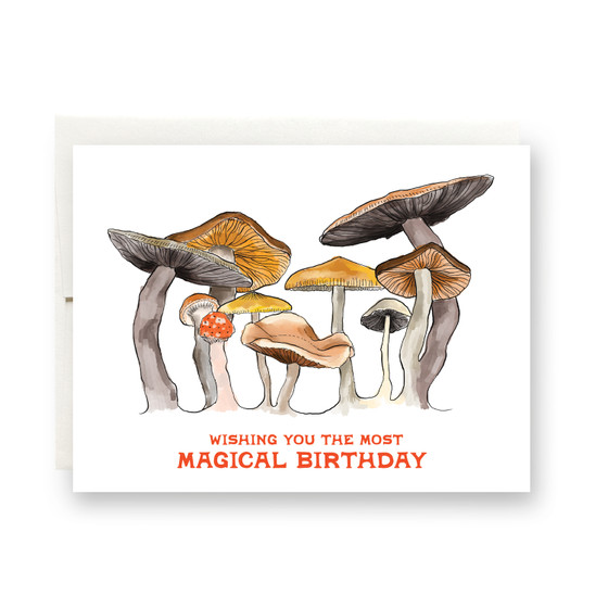 Mushroom Birthday Greeting Card - Antiquaria