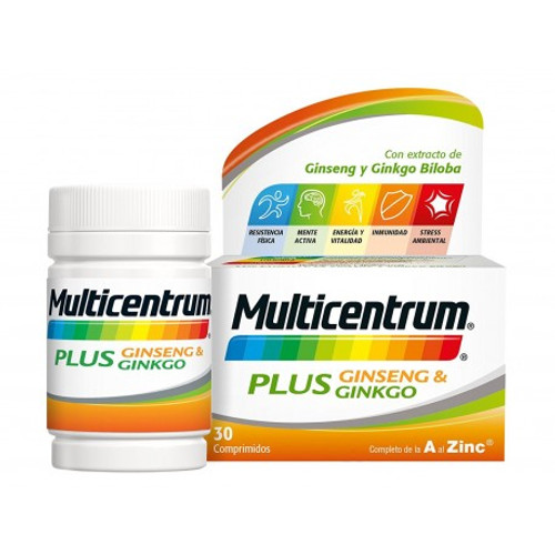 Multicentrum plus ginseng y ginkgo 30 comp