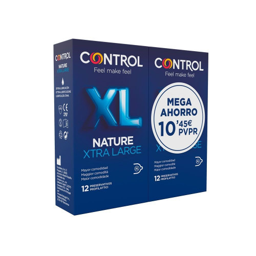 Control nature preservativos xl pack mega ahorro 2x12 UD