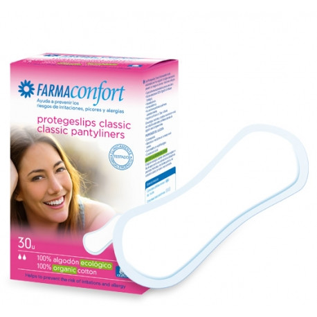 Farmaconfort protegeslips de algodón anatómicos classic 30 U