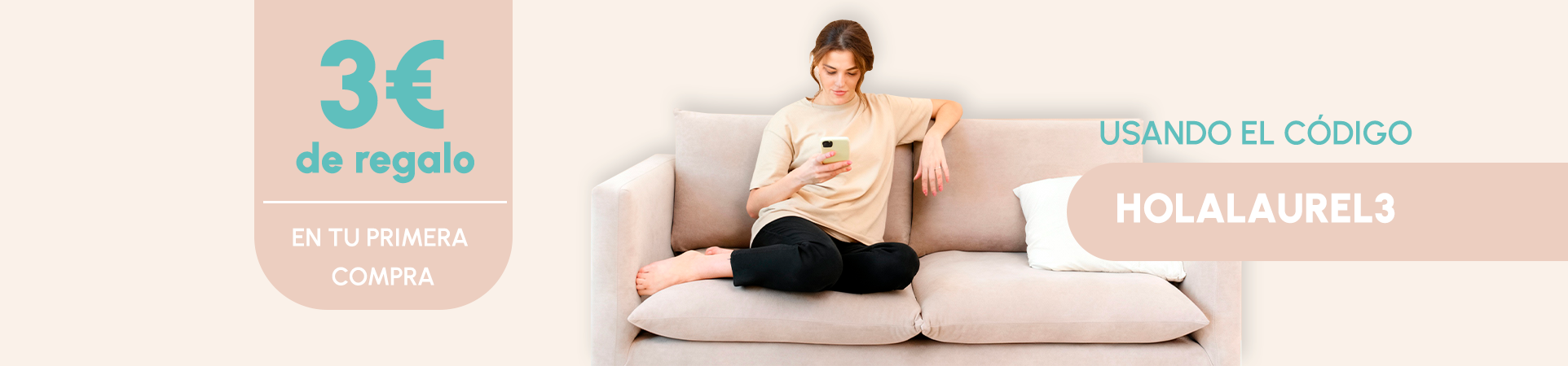 3€ de regalo en tu primera compra en Farmacia Laurel
