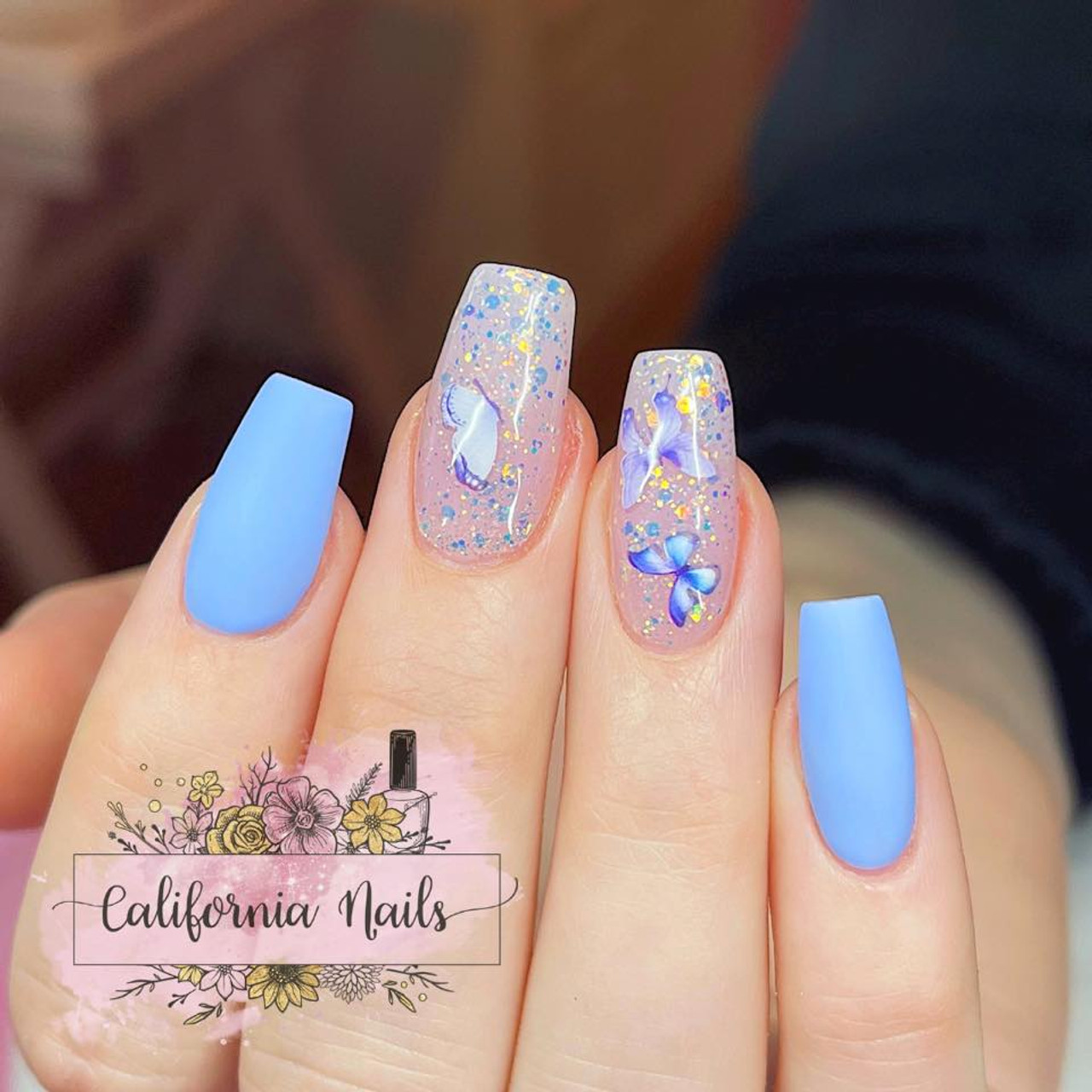 Delgoash Butterfly Nail Art Stickers Big Butterflies Nail India | Ubuy