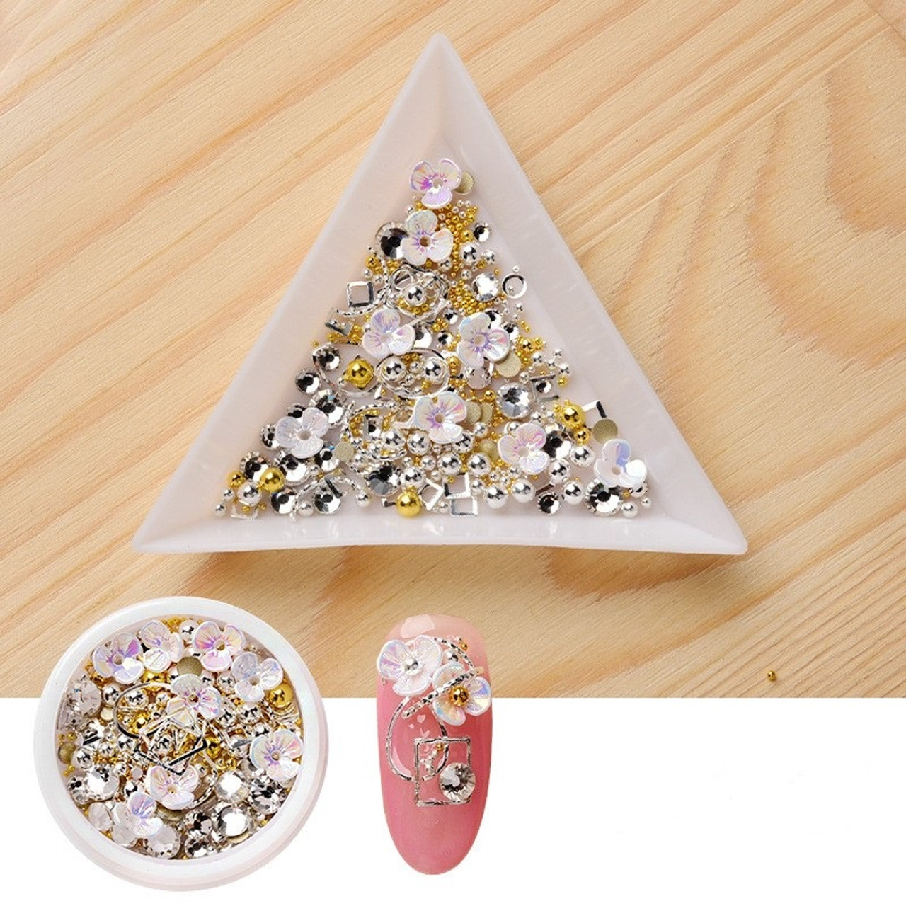 Glitter Pixie Nails Crystal Micro Beads Multicolor AB 3D Nail Art Rhin |  SamNailSupply.com