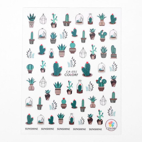 Cactus Nail Art Stickers ColorF CA-035