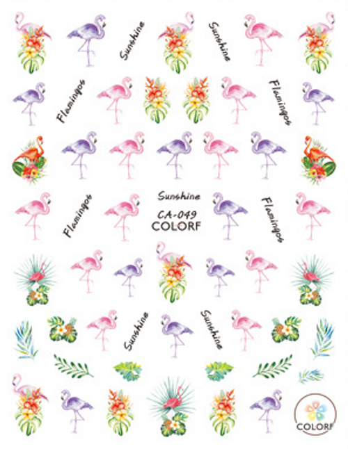 Flamingo Nail Art Stickers ColorF CA-049