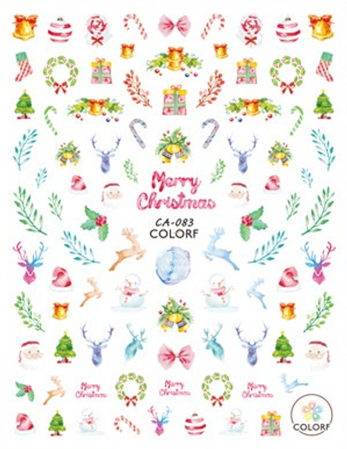 Pastel Christmas Winter Nail Art Stickers ColorF CA-083