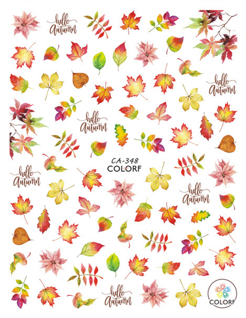 Autumn Leaves Nail Art Stickers ColorF CA-348