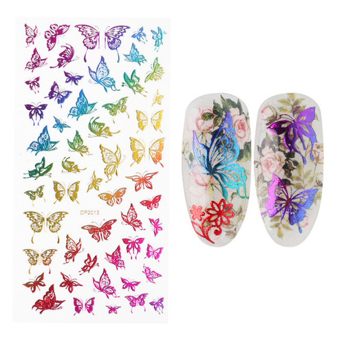 Colorful Metallic Butterfly Nail Art Stickers DP2013
