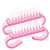 Travel sized pink nail cleaning and scrubbing brush