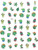 Cartoon Cactus Nail Art Stickers