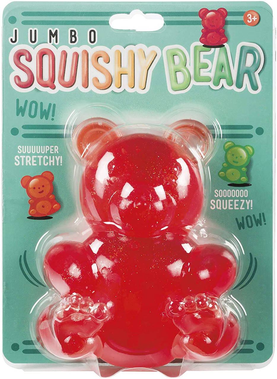 Jumbo 5-1/2 inch Squishy Stretchy Bear, Assorted Colors - The Fun Company
