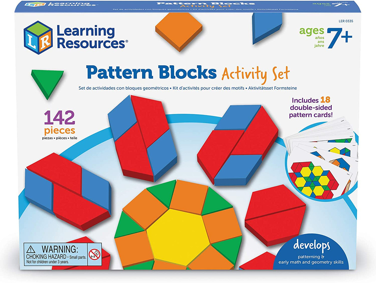 Learning Resources Pattern Block Design Cards, Color Recognition