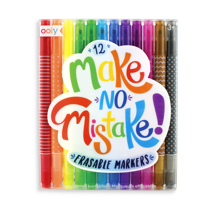 Ooly Make No Mistake Erasable Markers - Set of 12