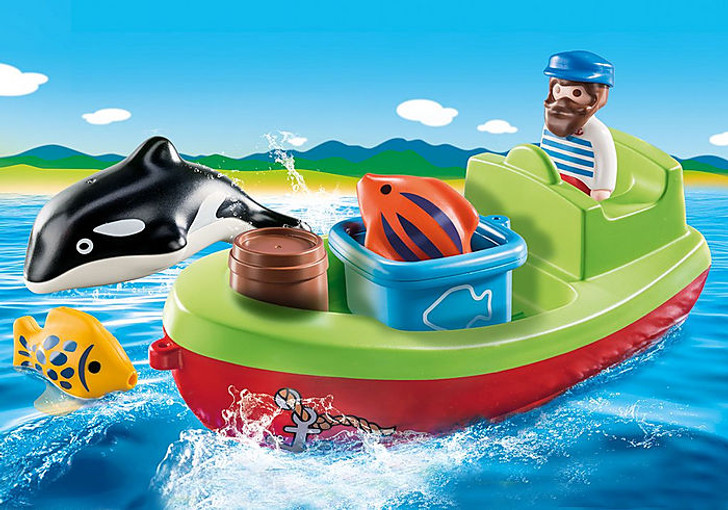 Playmobil 123 Fisherman with Boat