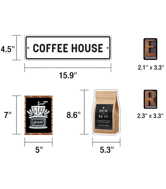 Industrial Cafe Espresso Yourself Mini Bulletin Board Set