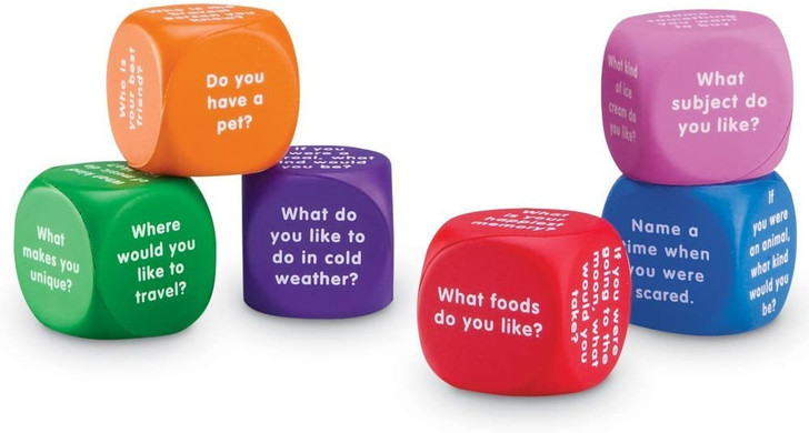 Let's Talk! Conversation Cubes, Social Dice, Autism Therapy, Ice Breaker Cubes