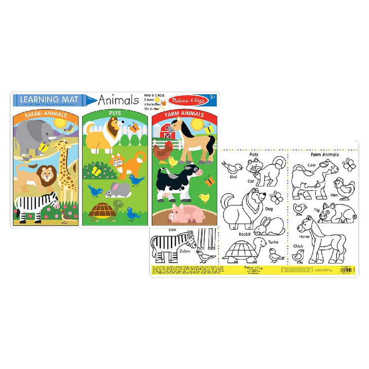 Melissa & Doug Animals Write A Mat