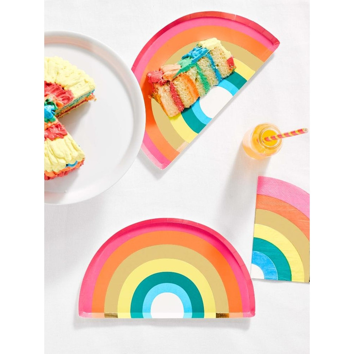 Birthday Brights Rainbow Shaped Napkins - 16 Pack