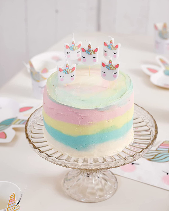 We Heart Unicorns Cake Candles 5 Pack