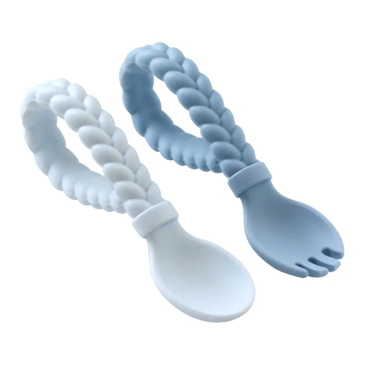 Itzy Ritzy Sweetie Spoon + Fork Set - Blue