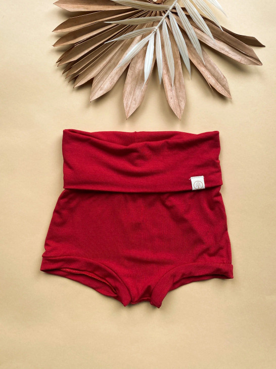 Tenth & Pine Bamboo Bloomers Bummies - Red Size 3-6 Months