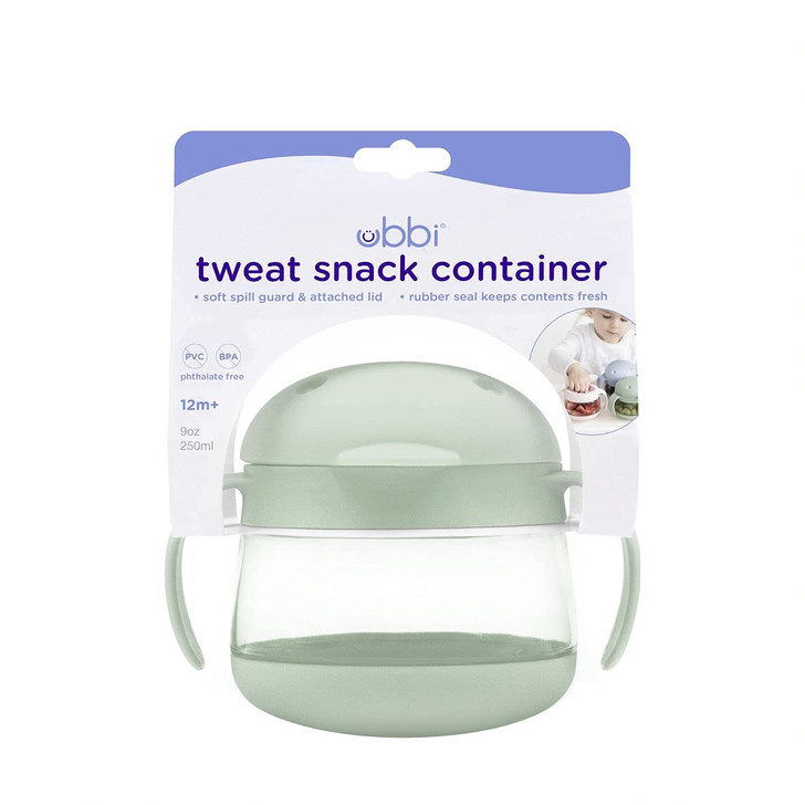 Ubbi Tweat No Spill Snack Container for Kids - Sage