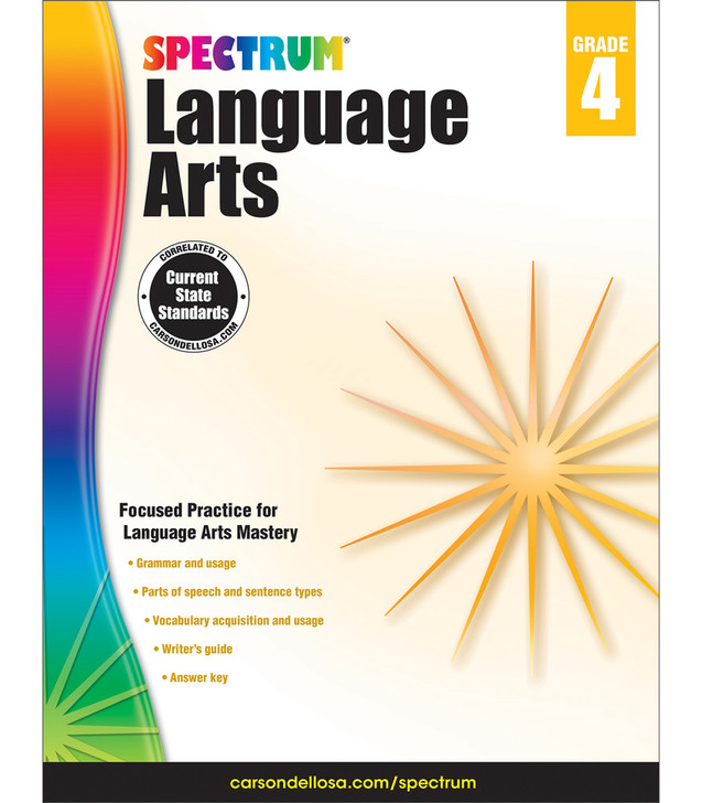 Spectrum Language Arts Workbook Grade 4 Paperback