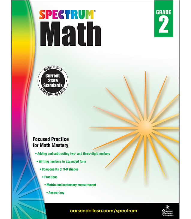 Spectrum Math Workbook Grade 2 Paperback