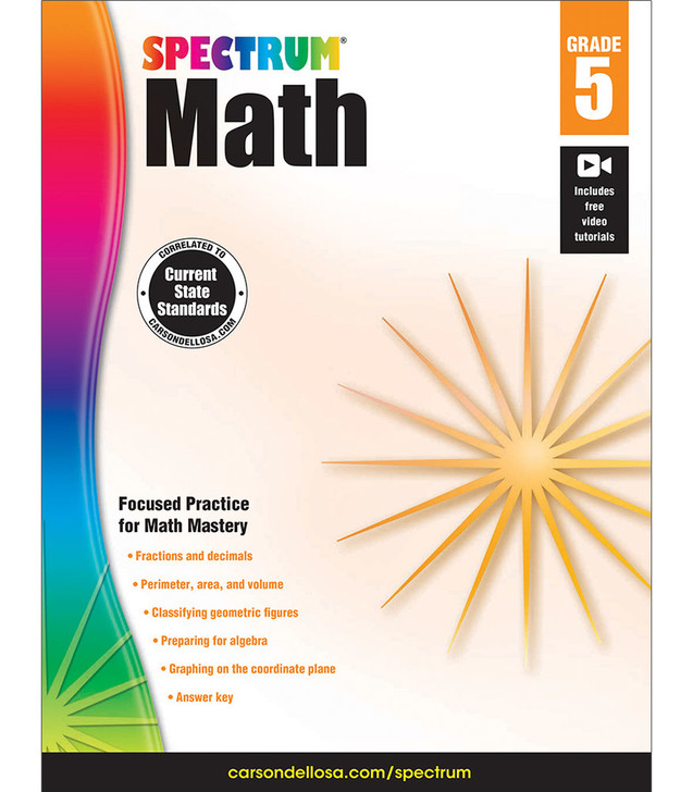 Spectrum Math Workbook Grade 5 Paperback