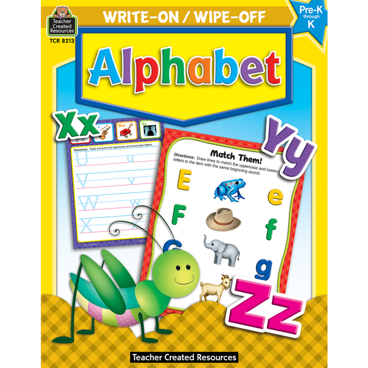 Alphabet Write-On Wipe-Off Book Grades Pre-K to K