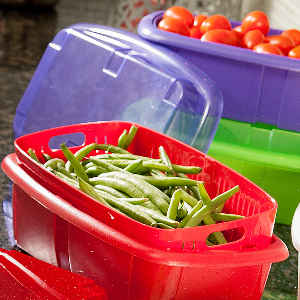 Fruit Saver Basket Large 3in1 Produce Container Keeps Fruit Fresh