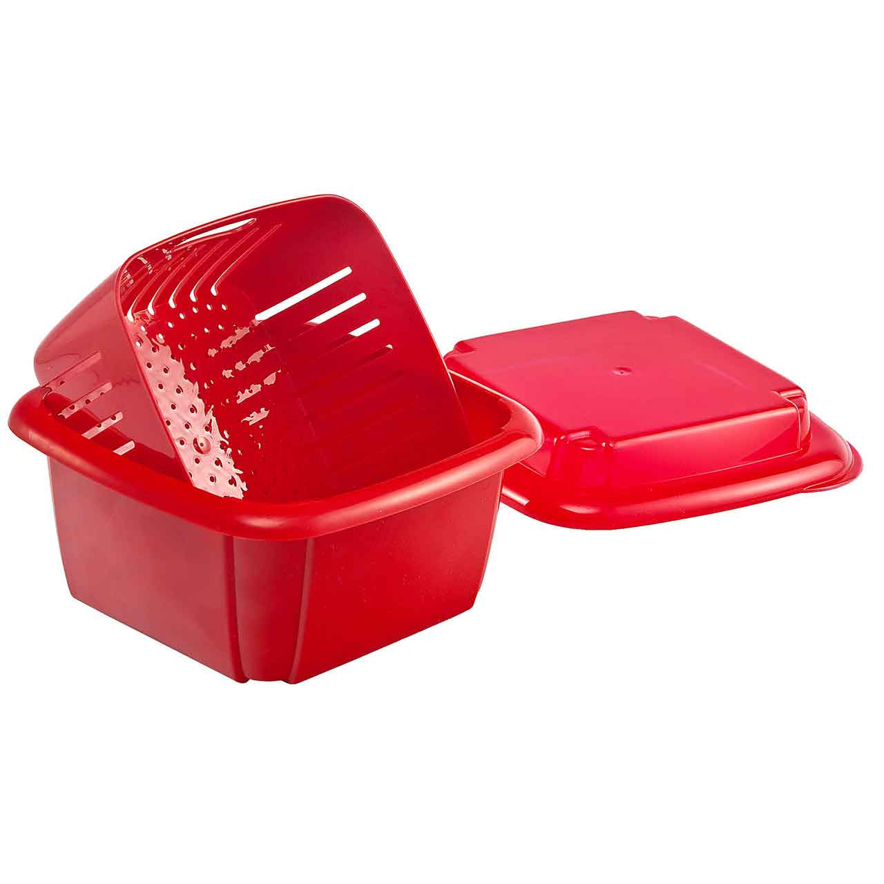 KECHEN Berry Keeper Colander, Fruit Keeper Box Bowl Fridge Food Storage  Washer Strainer Containers with Lids