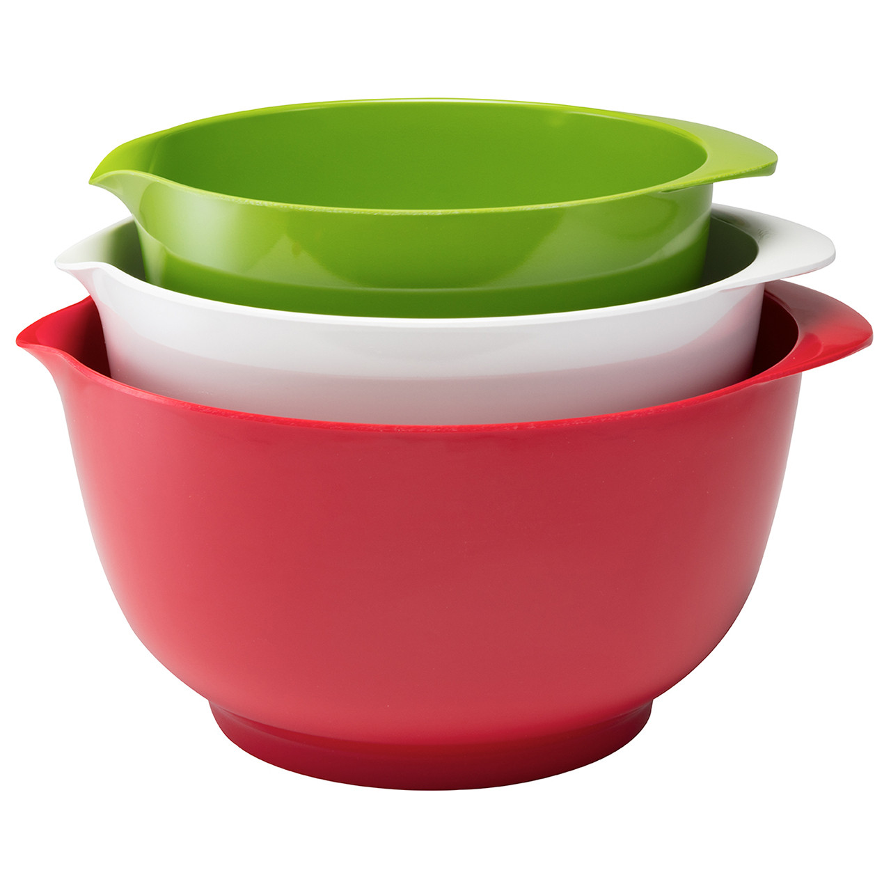 Mixing Bowl, 3 Qt, White, Melamine, With Handle, Norpro 1016